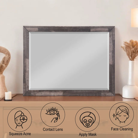 Juniper - Mirror - Dark Brown - Furniture Home Direct
