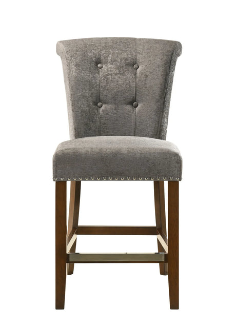 Auggie - 20.5" Fabric Counter Height Chair With Nailhead Trim - Furniture Home Direct
