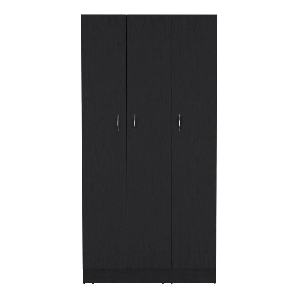 Wardrobe Armoire With 3 Doors And 2 Inner Drawers, 3 Doors - Black - Furniture Home Direct