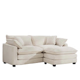 Modern Oversized Modular Cushion Sofa With Ottoman, Low Back, Deep Seating Sofa Set - Furniture Home Direct