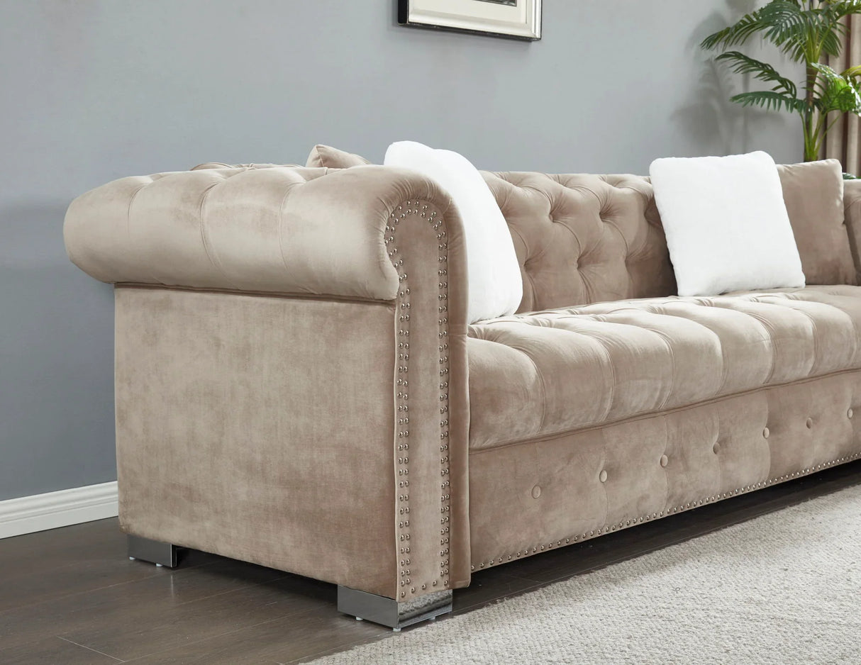 4 Seater Oversized L Shaped Reversible Sectional Sofa - Furniture Home Direct