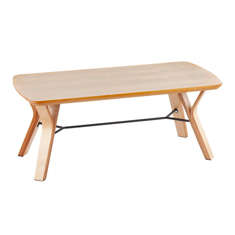 Folia - Mid-Century Modern Bench - Natural - Furniture Home Direct