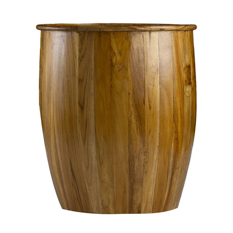 Drum Side Table With Tray Style Top - Brown - Furniture Home Direct
