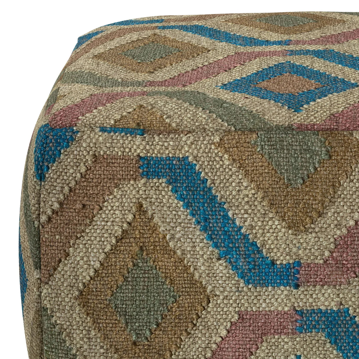 Johanna - Handcrafted Square Pouf - Furniture Home Direct