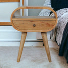 Circular Open Bedside Nightstand - Furniture Home Direct