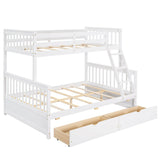 Bunk Bed With Ladders And 2 Storage Drawers