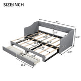 Upholstered Daybed With 2 Drawers - Furniture Home Direct