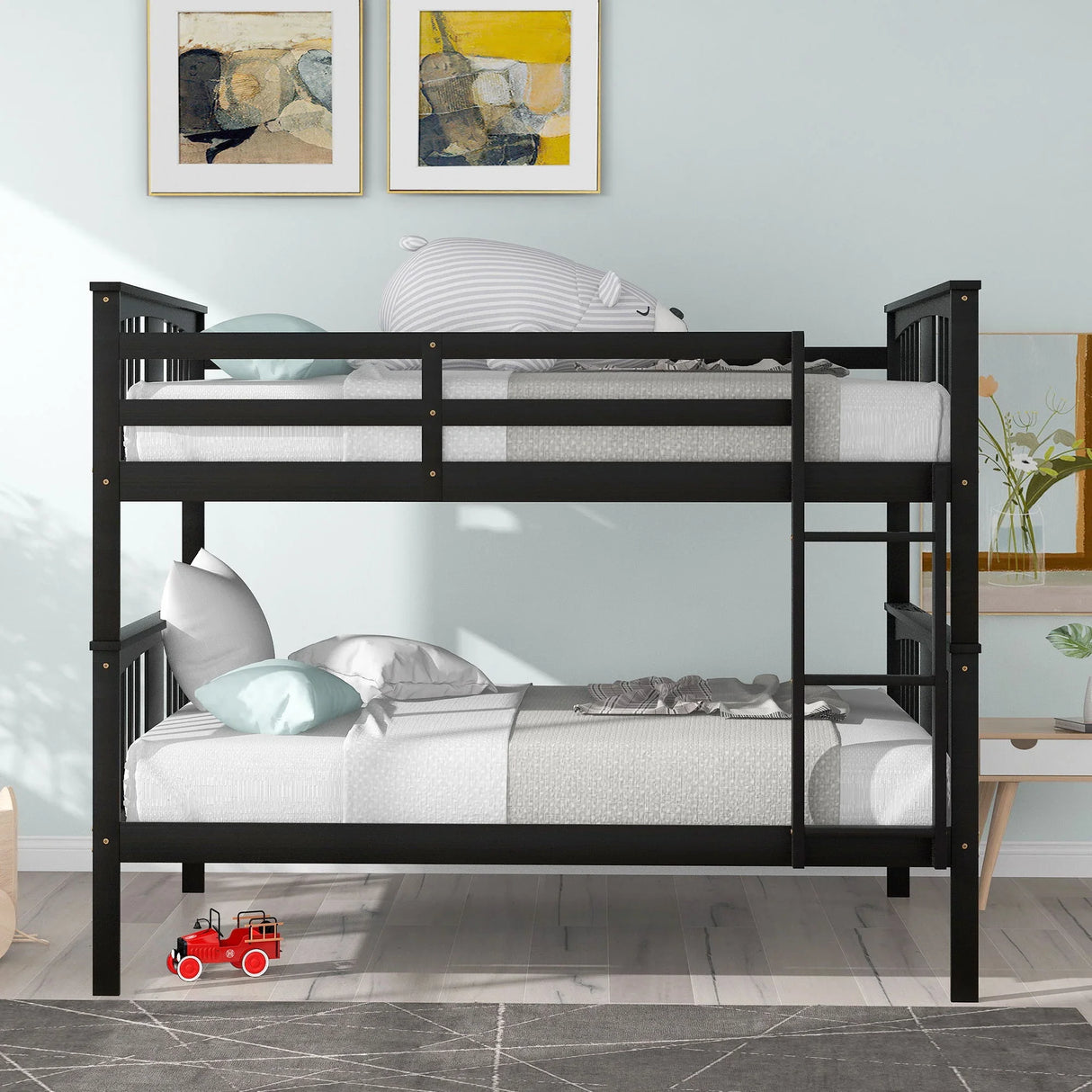 Bunk Bed With Ladder For Bedroom, Guest Room Furniture - Furniture Home Direct