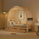 Bed With Arched Roof And 2 Drawers - Furniture Home Direct