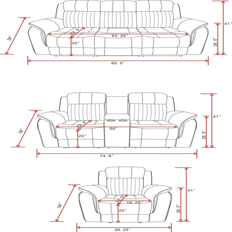 Steban - Transitional Style Living Room Set - Furniture Home Direct