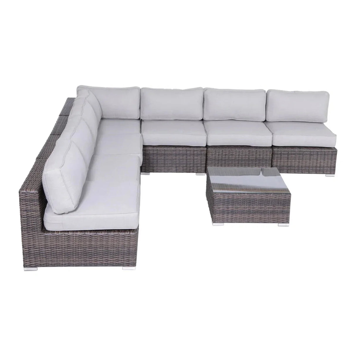 Seating Set With Cushions Handcrafted Wicker Design - Furniture Home Direct