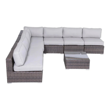 Seating Set With Cushions Handcrafted Wicker Design - Furniture Home Direct