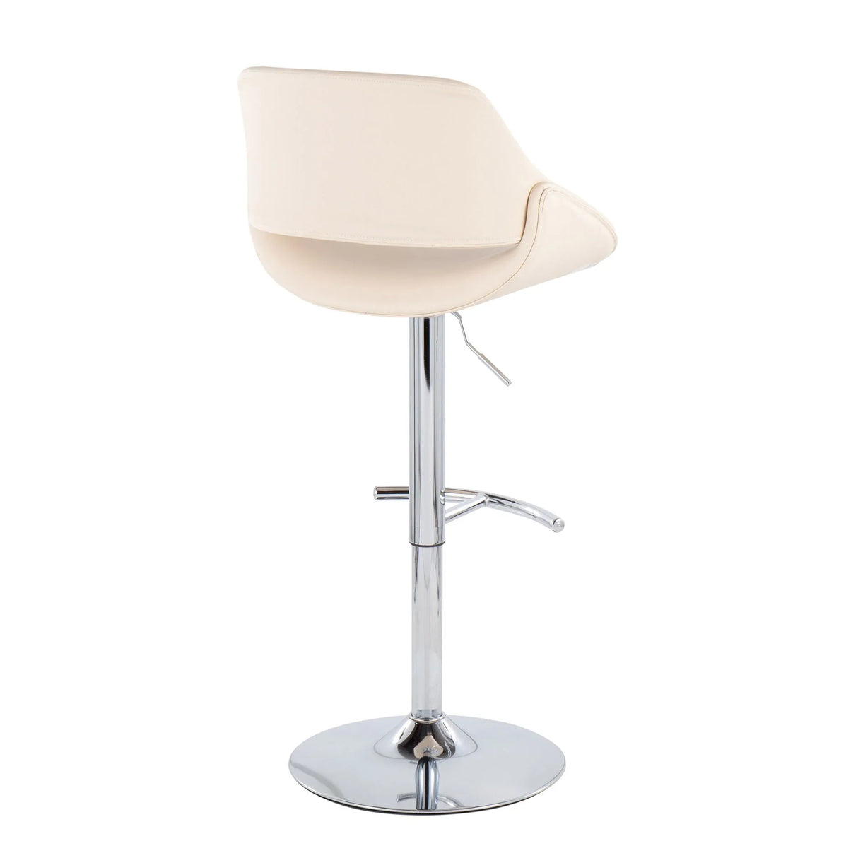 Fabrico - Contemporary Adjustable Bar Stool With Rounded T Footrest (Set of 2) - Furniture Home Direct