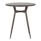 Clara - Industrial Round Dinette Table - Antique - Furniture Home Direct