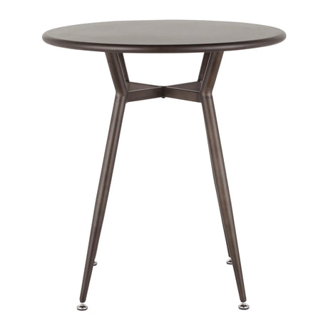 Clara - Industrial Round Dinette Table - Antique - Furniture Home Direct