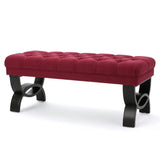 HILTON Bench with Button-Tufted Diamond Stitching - Furniture Home Direct