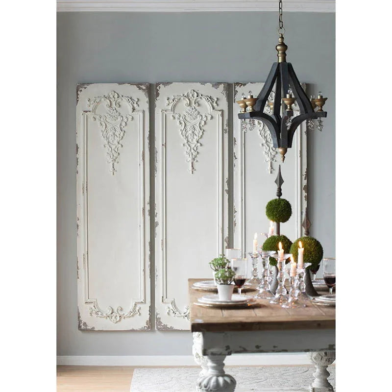 Set Of Large Wooden Rectangle Hanging Panels - Furniture Home Direct