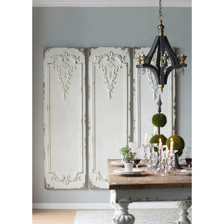 Set Of Large Wooden Rectangle Hanging Panels - Furniture Home Direct