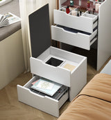 Vanity Desk with Flip Top Mirror and Drawers White - Furniture Home Direct