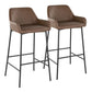 Daniella - Contemporary Fixed Height Barstool (Set of 2) - Furniture Home Direct