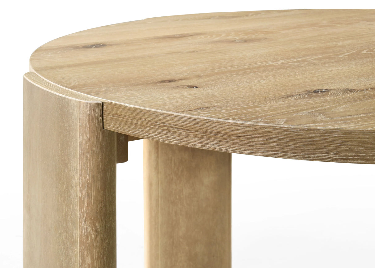 Bowen - Round Dining Table - Oak Finish - Furniture Home Direct