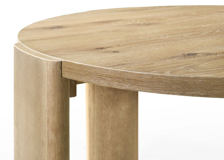 Bowen - Round Dining Table - Oak Finish - Furniture Home Direct