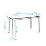 Modern 7 Piece Dining Table Set With Glass Top And Chairs - Black - Furniture Home Direct