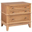 Hazel - 3 Drawer Side Table For Living Room, Hallway, Entryway (Set of 2) - Natural - Furniture Home Direct