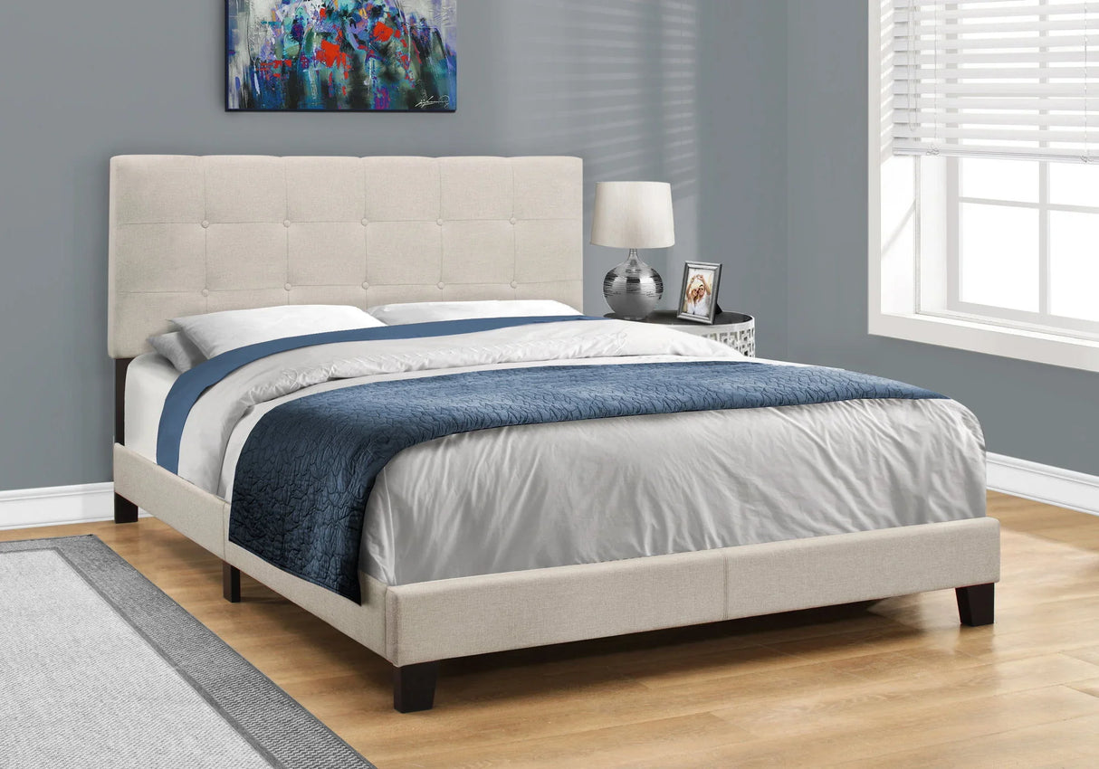Bed, Upholstered, Frame Only, Transitional - Furniture Home Direct
