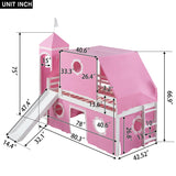 Loft Bed With Slide Tent And Tower Fun Playhouse Design - Furniture Home Direct