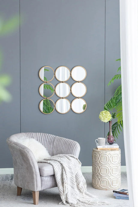 Contemporary Decorative Mirror With Mininalist Style For Bedroom, Liveroom & Entryway - Champagne - Furniture Home Direct