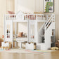 Twin Over Twin Bunk Bed With Changeable Table, Bunk Bed Turn Into Upper Bed And Down Desk - Furniture Home Direct