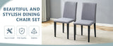 Dining Chairs Set Four Light Linen Upholstered Gray - Furniture Home Direct