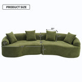 4 Seater Sofa With Chenille Fabric, 30D, 60 Hardness Full Sponge, 4 Pillow For Living Room, Home Furniture Sleeper Sectional Sofa For Apartment - Furniture Home Direct