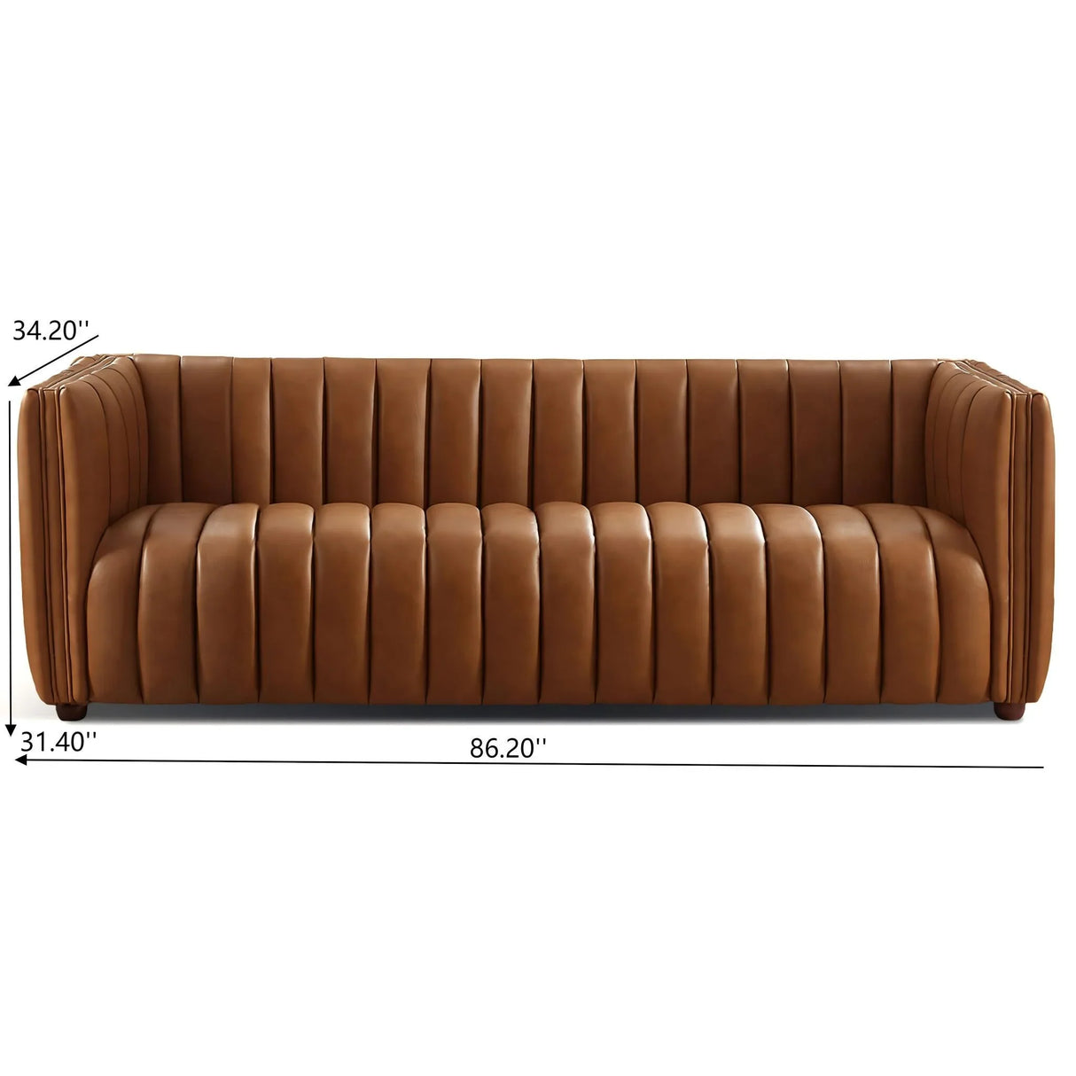 April - Mid-Century Modern Luxury Tight Back Boucle Couch - Furniture Home Direct