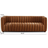 April - Mid-Century Modern Luxury Tight Back Boucle Couch - Furniture Home Direct