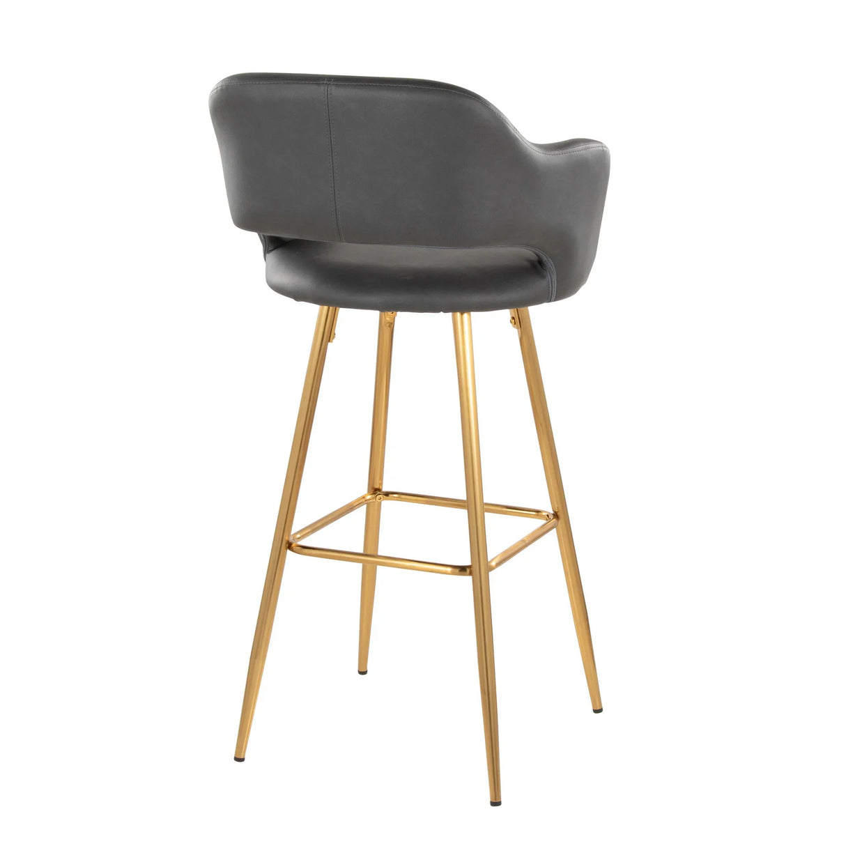 Margarite - Contemporary Fixed Height Barstool With Footrest (Set of 2) With Square - Furniture Home Direct