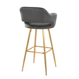 Margarite - Contemporary Fixed Height Barstool With Footrest (Set of 2) With Square - Furniture Home Direct