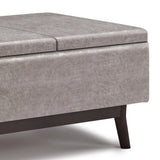 Owen - Tray Top Small Coffee Table Upholstered Storage Ottoman - Furniture Home Direct