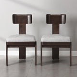 Upholstered Dining Fabric Side Chairs (Set of 2)