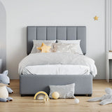 Upholstered Platform Bed With A Hydraulic Storage System - Furniture Home Direct