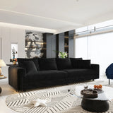 Deep Seat Convertible Sofa With Soft Pillows And Ottomans - Furniture Home Direct