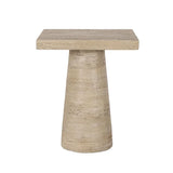 Square Side Table With Pedestal Base - Furniture Home Direct