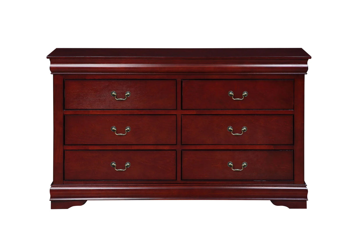 Louis Philippe - Bedroom Dresser, Sleek Design - Furniture Home Direct