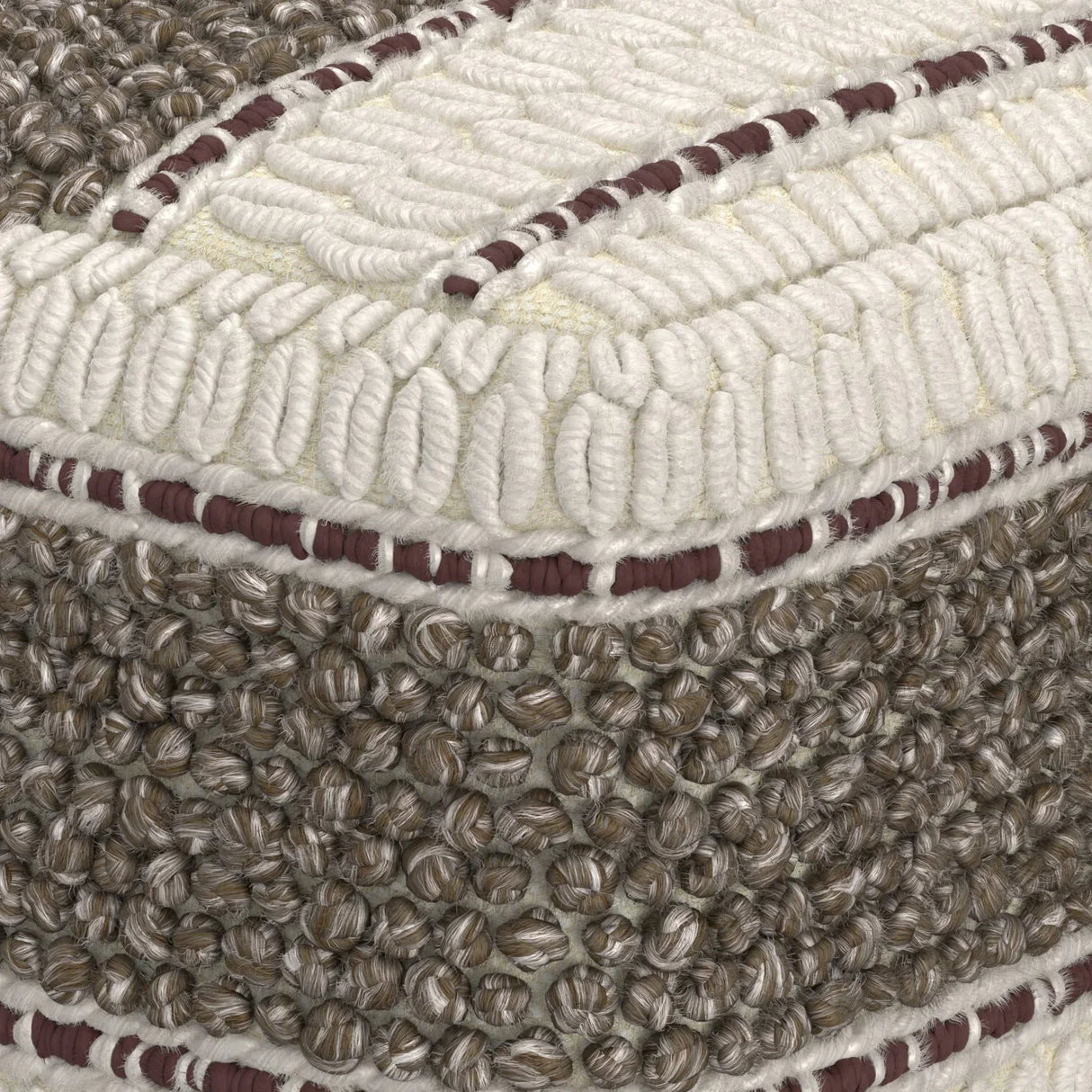Grady - Handcrafted Square Pouf - Furniture Home Direct