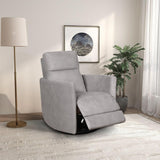 Lawson - Swivel Glider Suede Recliner Chair - Latte - Furniture Home Direct