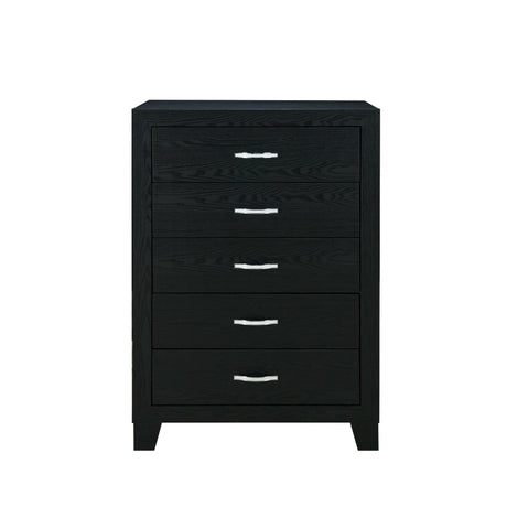 Carlos - 5 Pieces Queen Bedroom Set - Black - Furniture Home Direct