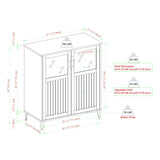 Modern Grooved Door Accent Cabinet - Furniture Home Direct