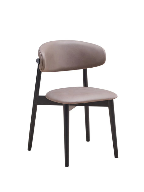 Lanae - Polished Microfiber Side Chair (Set of 2) - Gray - Furniture Home Direct