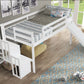 Loft Bed With Staircase, Storage, Slide, Full-Length Safety Guardrails, No Box Spring Needed - Furniture Home Direct